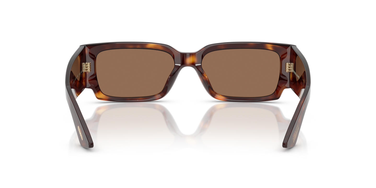 Oliver Peoples 1995C with Dark Mahogany frame and Brown lenses - Image Nosepads