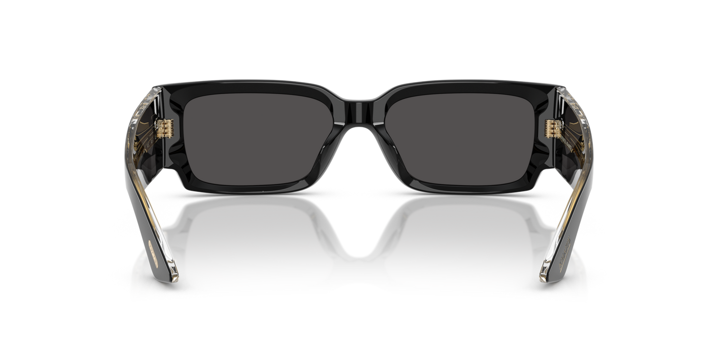 Oliver Peoples 1995C with Black frame and Grey lenses - Image Nosepads