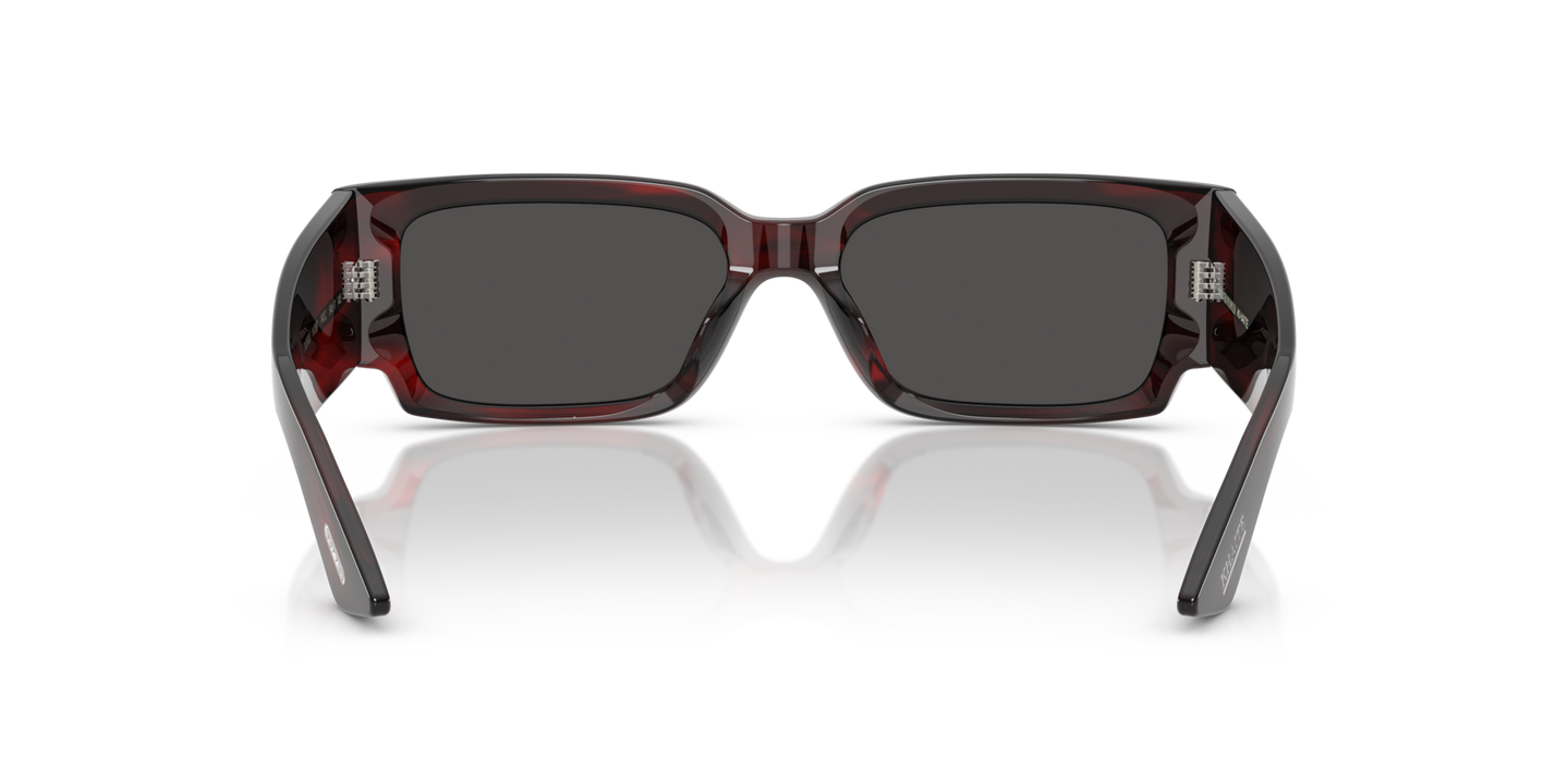 Oliver Peoples 1995C with Bordeaux Bark frame and Grey lenses - Image Nosepads