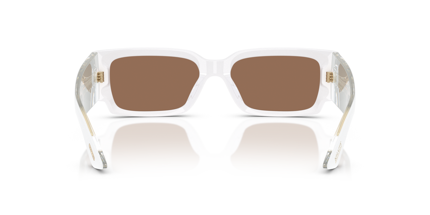 Oliver Peoples 1995C with White frame and Brown lenses - Image Nosepads
