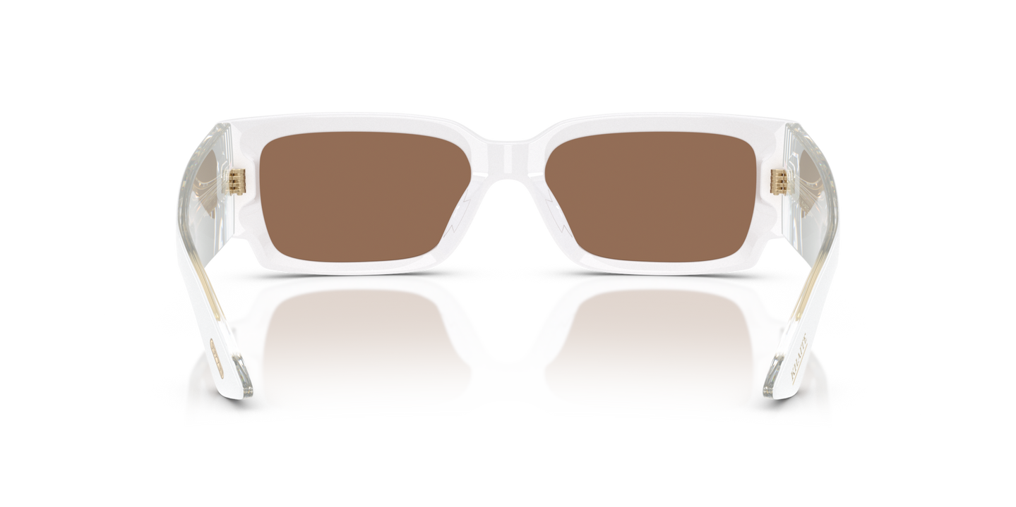 Oliver Peoples 1995C con montura Blanco y lentes Marrón - Imagen Plaquetas nasales