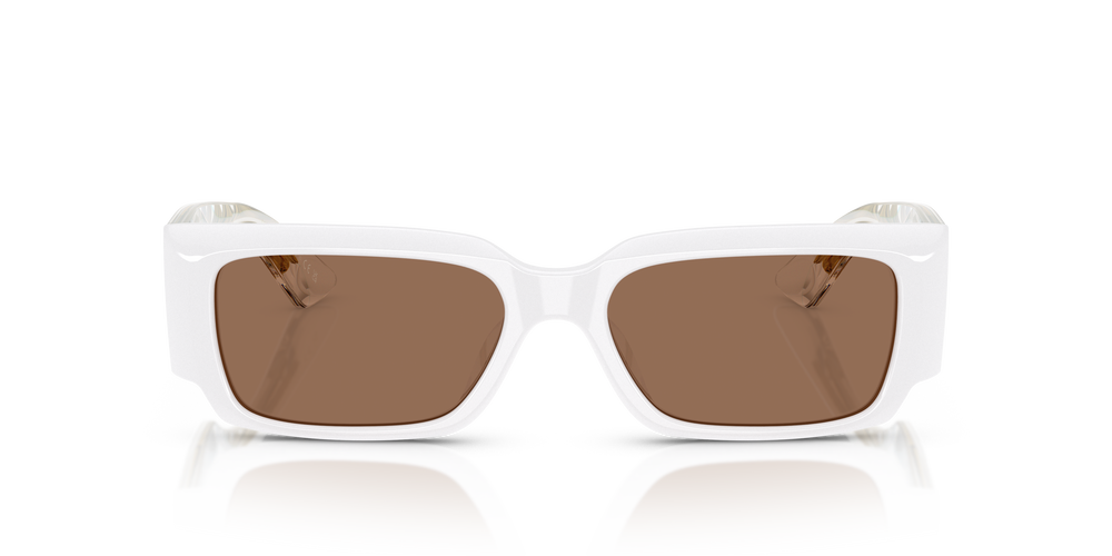 Sie Oliver Peoples 1995C mit Weiß Gestell und Braun Gläsern - Bild 2