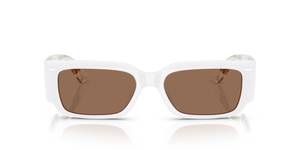 Sie Oliver Peoples 1995C mit Weiß Gestell und Braun Gläsern - Bild 2
