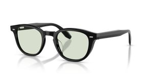 Sie Oliver Peoples N.09 Sun mit Schwarz Gestell und Transparent Gläsern - Das Bild 2