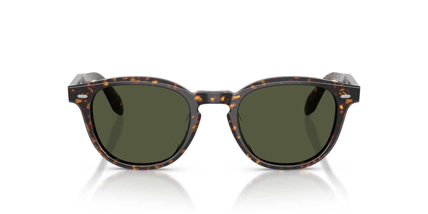Oliver Peoples N.09 Sun with Atago Tortoise frame and Green lenses - Image Material