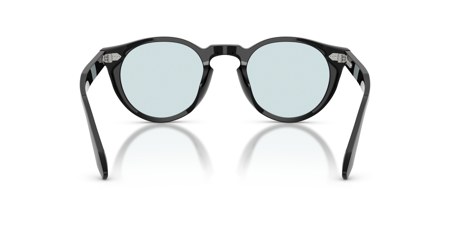 Oliver Peoples N.07 Sun with Black frame and Transparent lenses - Image Nosepads