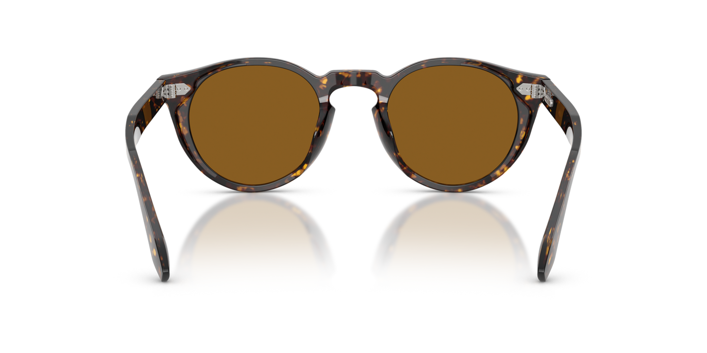 Oliver Peoples N.07 Sun with Atago Tortoise frame and Brown lenses - Image Nosepads