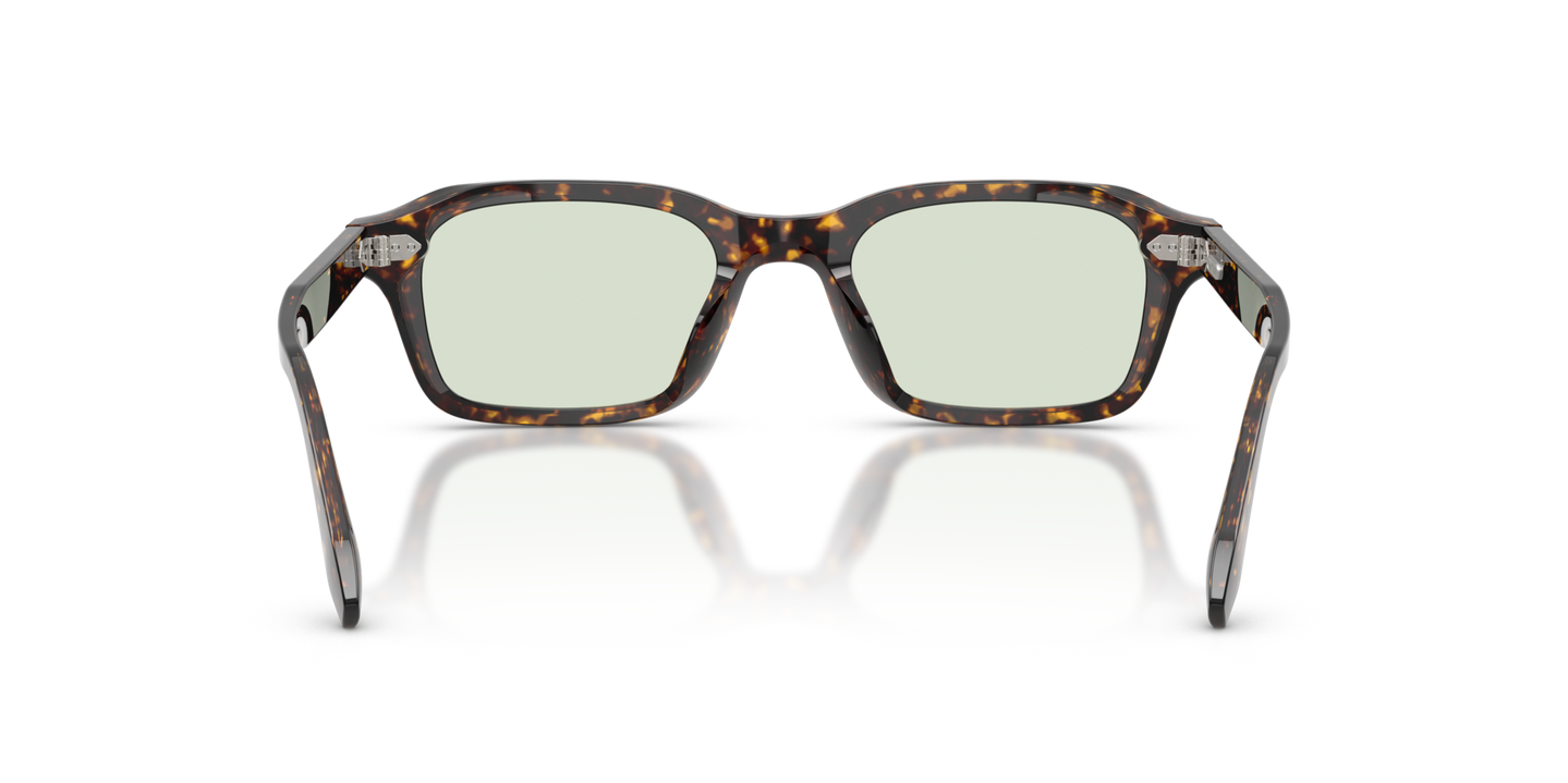 Oliver Peoples N.08 Sun with Atago Tortoise frame and Transparent lenses - Image Nosepads