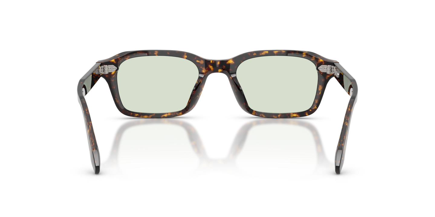 Oliver Peoples N.08 Sun with Atago Tortoise frame and Transparent lenses - Image Nosepads