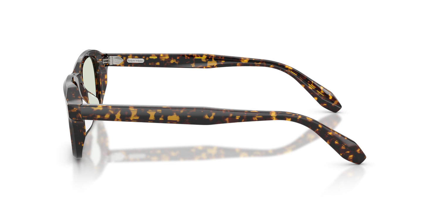 Oliver Peoples N.08 Sun with Atago Tortoise frame and Transparent lenses - Image Corewire
