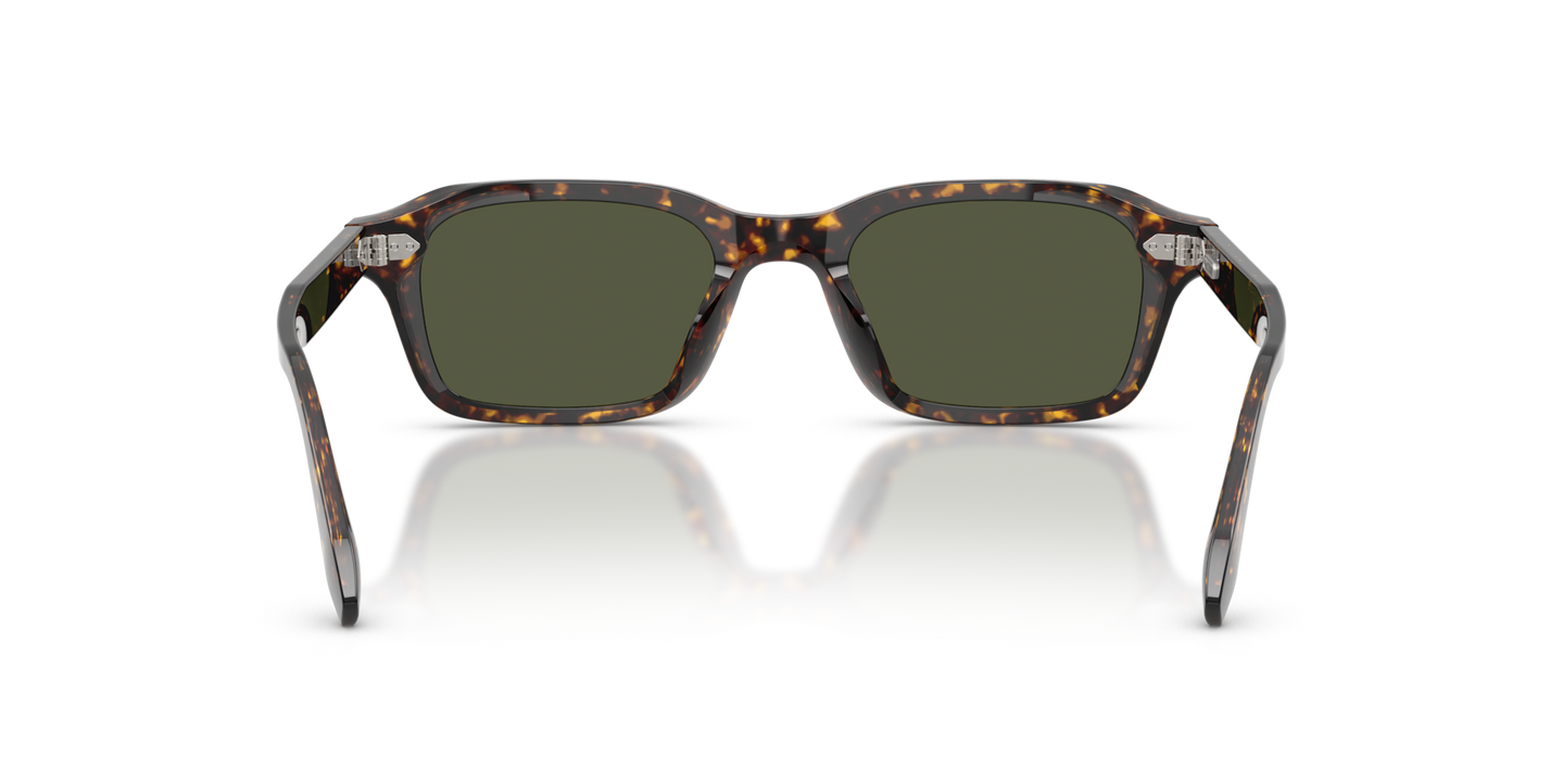 Oliver Peoples N.08 Sun with Atago Tortoise frame and Green lenses - Image Nosepads