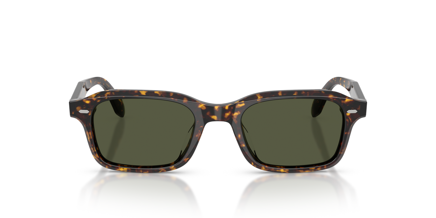Oliver Peoples N.08 Sun with Atago Tortoise frame and Green lenses - Image Material