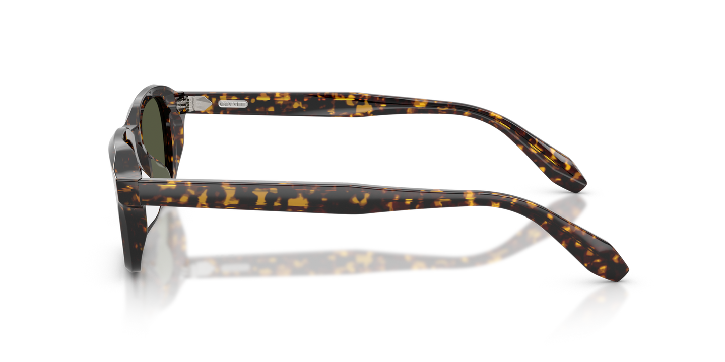 Oliver Peoples N.08 Sun with Atago Tortoise frame and Green lenses - Image Corewire