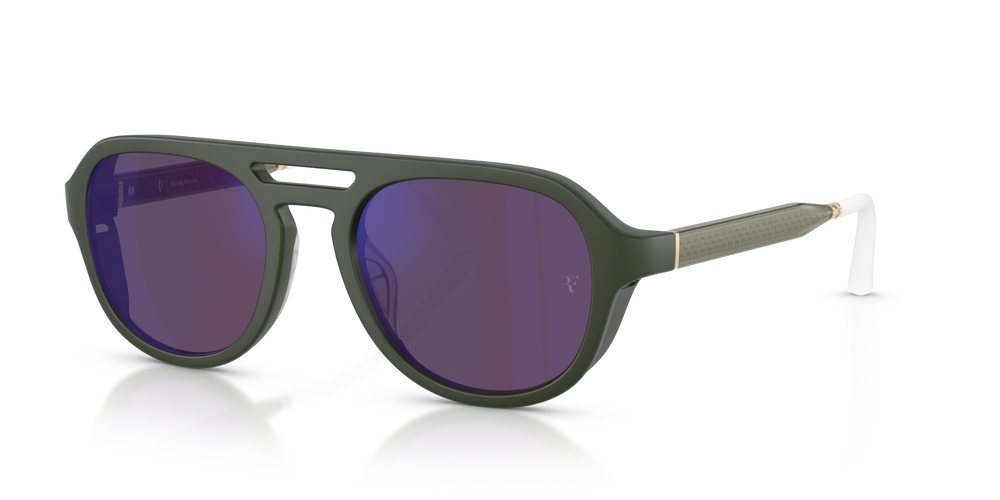 Oliver Peoples R-13 con montura Verde humo semimate y lentes Violeta - imagen 1