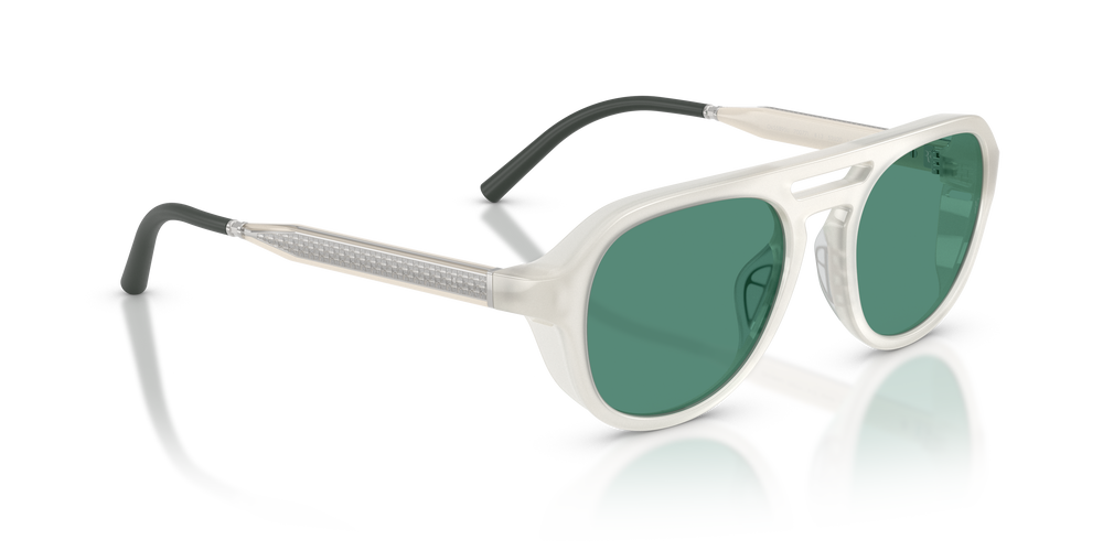 Oliver Peoples R-13 con montatura Bianco Caldo e lenti  Verde - L'immagine 3