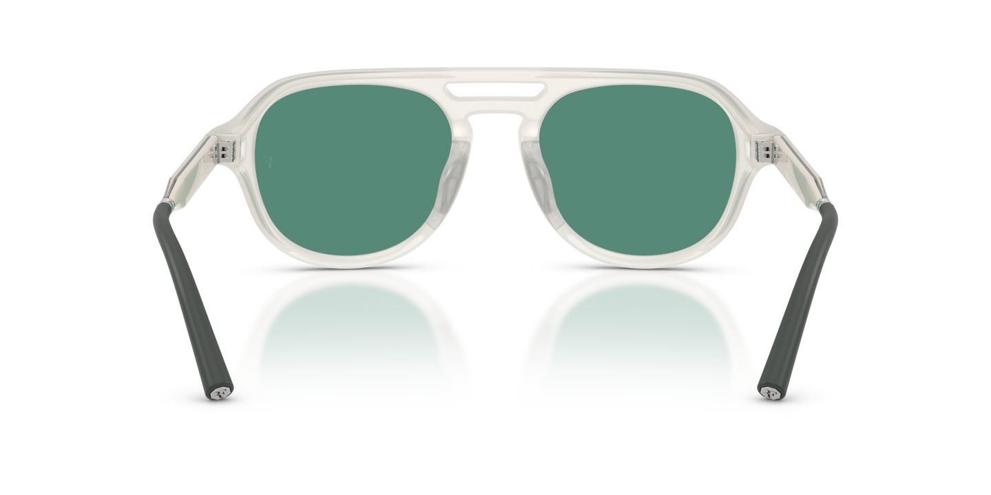 Oliver Peoples R-13 con montura Blanco cálido y lentes Verde - Imagen Plaquetas nasales
