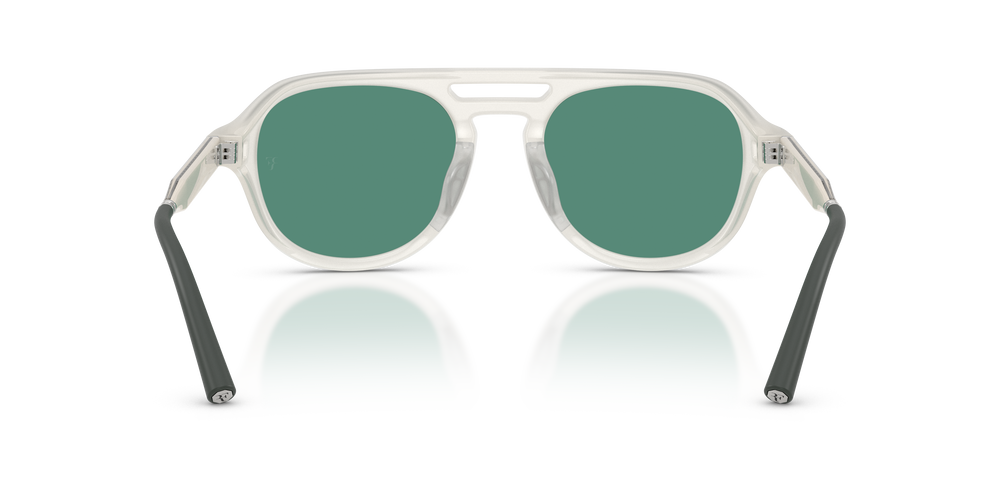Oliver Peoples R-13 con montatura Bianco Caldo e lenti  Verde - L'immagine 5