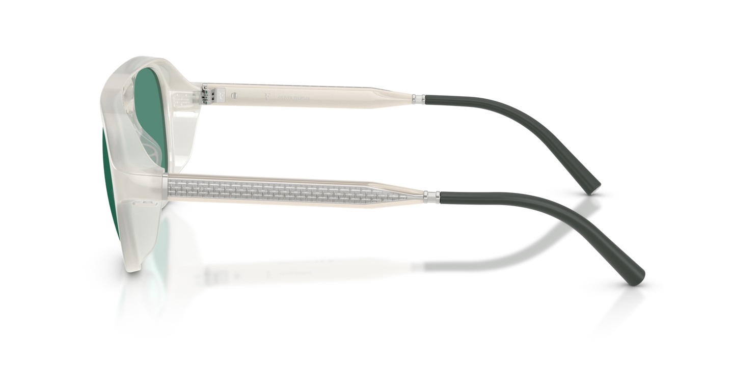 Oliver Peoples R-13 con montura Blanco cálido y lentes Verde - Imagen Varilla de acetato