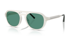 Oliver Peoples R-13 con montatura Bianco Caldo e lenti  Verde - L'immagine 1