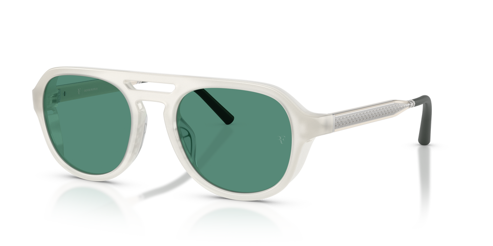 Oliver Peoples R-13 with Warm White frame and Green lenses - Image 2