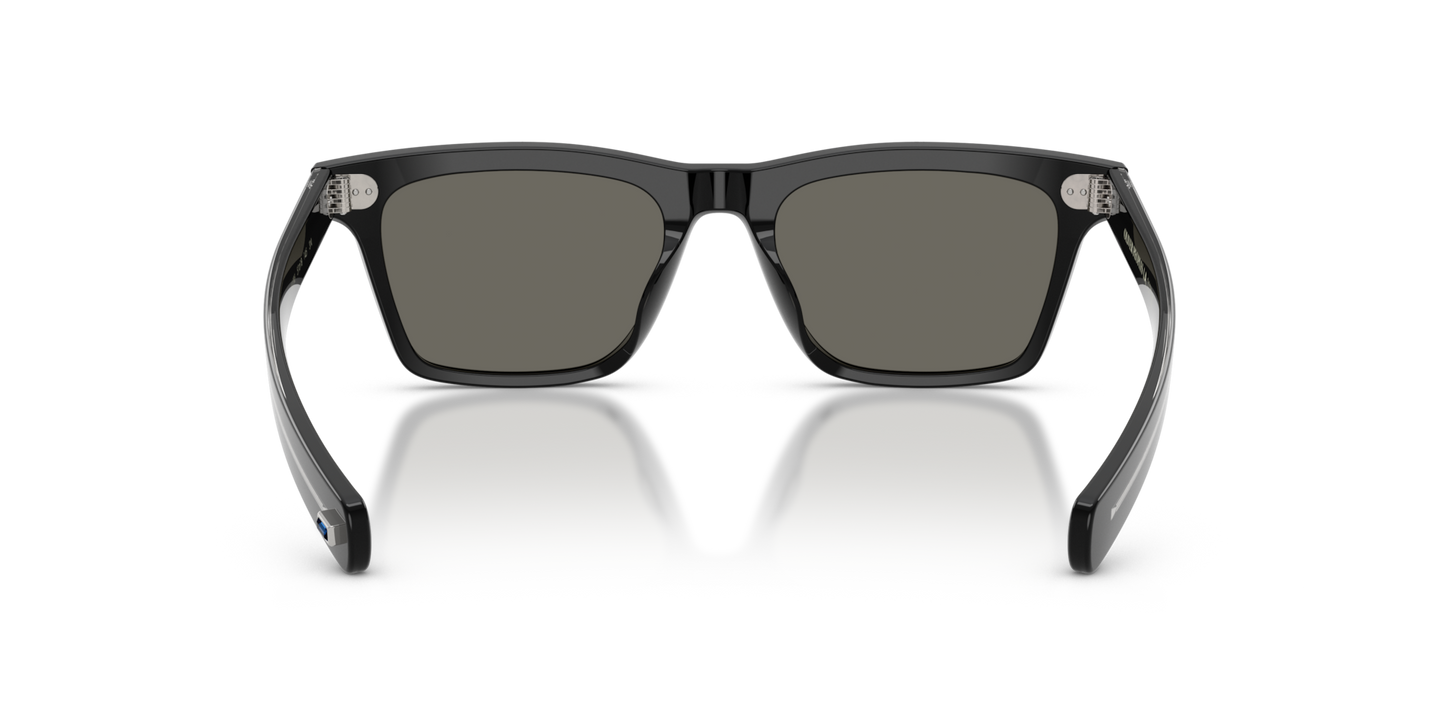 Oliver Peoples M∆estro with Black With Sapphire frame and Grey lenses - Image Nosepads
