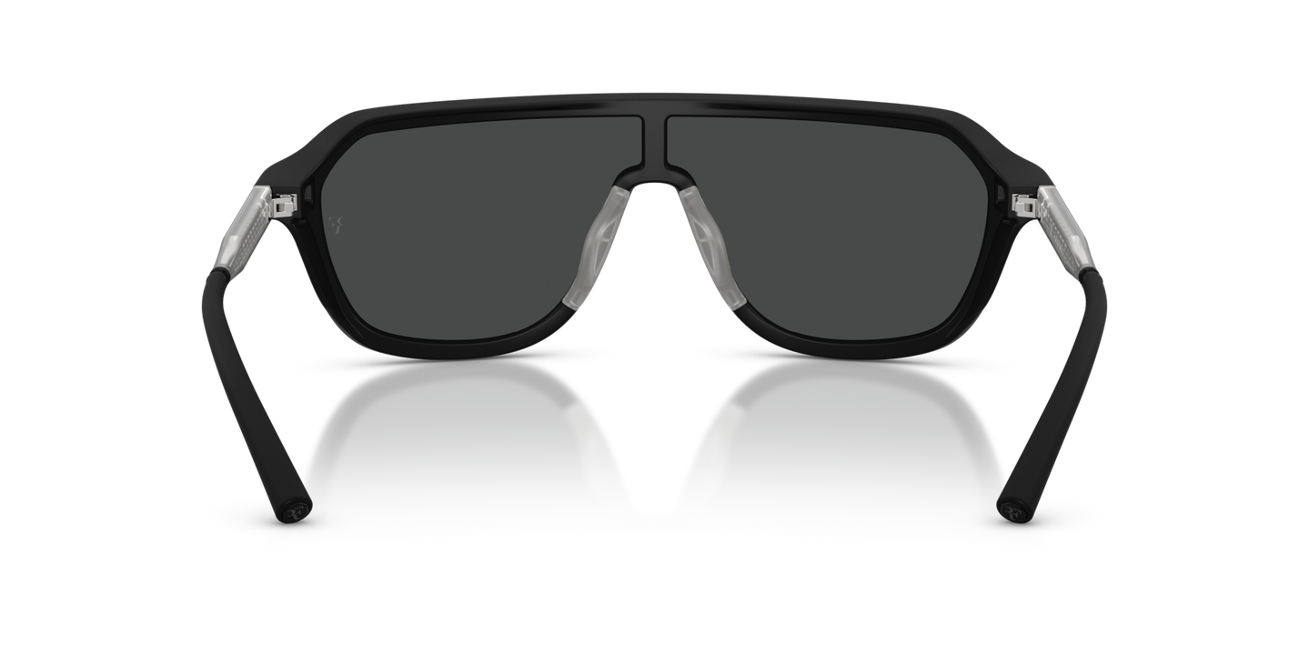 Oliver Peoples R-12 with Semi-Matte Black frame and Grey lenses - Image Nosepads