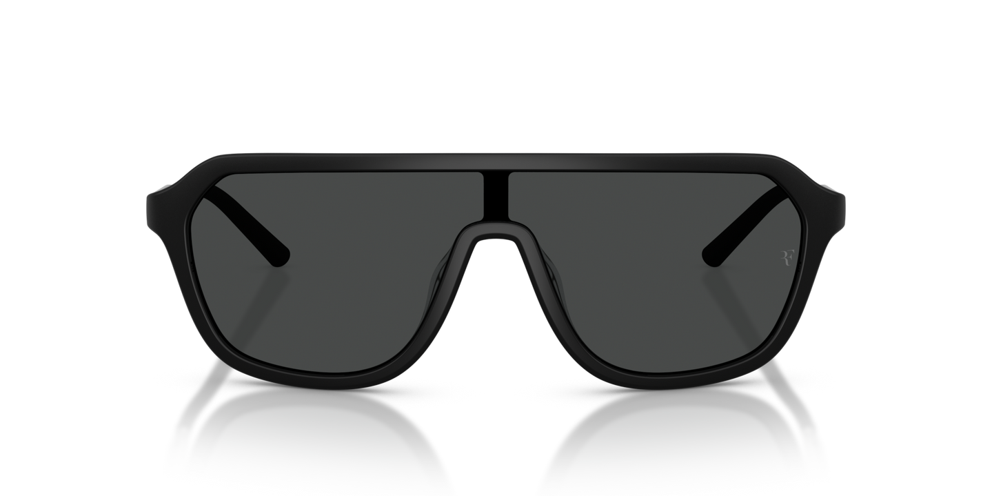 Oliver Peoples R-12 with Semi-Matte Black frame and Grey lenses - Image Premium Material