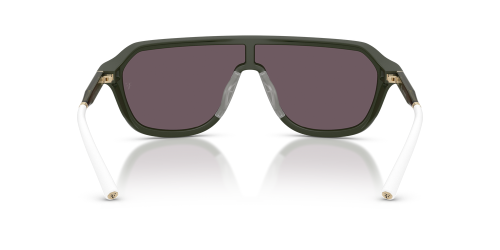 Oliver Peoples R-12 avec une monture Vert fumé semi-mat et des verres Violet - L'image 5