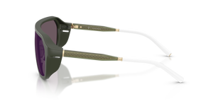 Oliver Peoples R-12 avec une monture Vert fumé semi-mat et des verres Violet - L'image 4