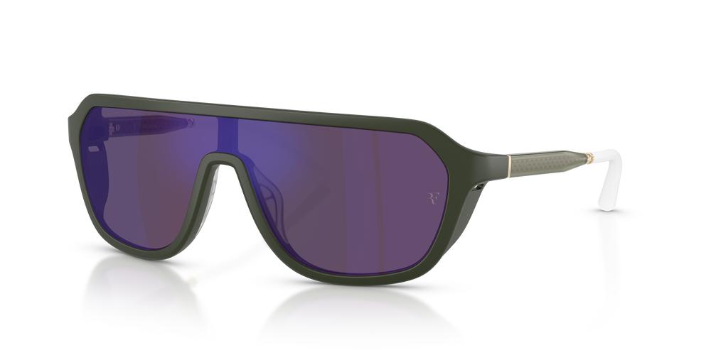 Oliver Peoples R-12 with Semi-Matte Green Smoke frame and Violet lenses - Image 1