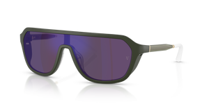 Oliver Peoples R-12 avec une monture Vert fumé semi-mat et des verres Violet - L'image 1