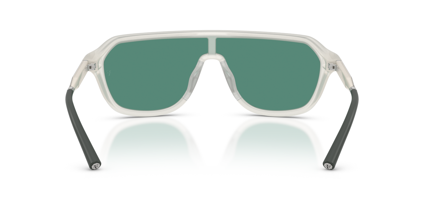 Oliver Peoples R-12 con montatura Bianco Caldo e lenti  Verde - Immagine Naselli