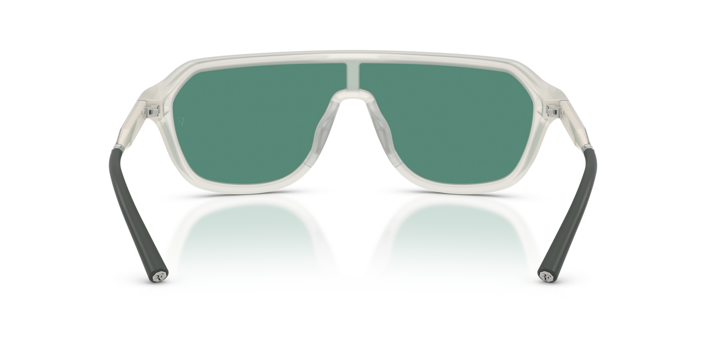 Oliver Peoples R-12 con montatura Bianco Caldo e lenti  Verde - Immagine Naselli
