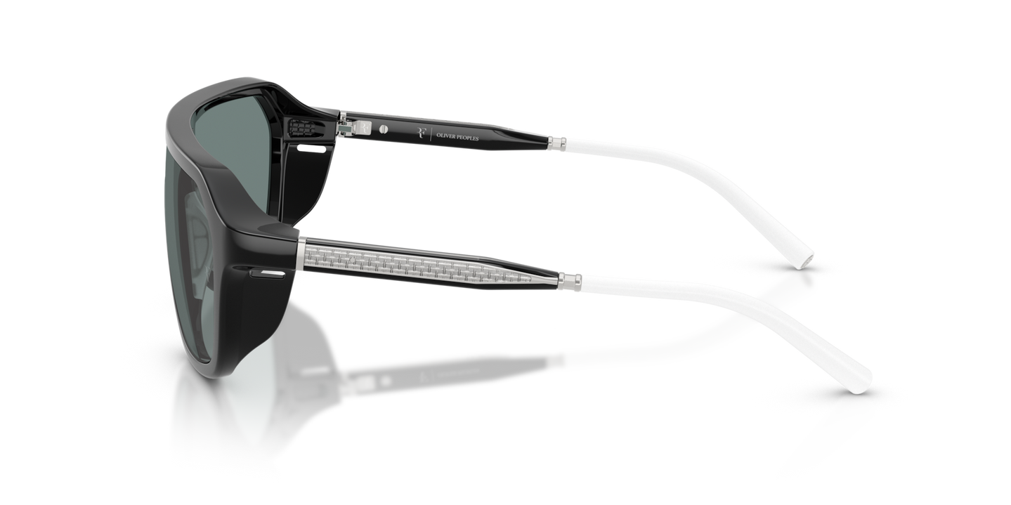 Oliver Peoples R-12 con montatura Nero e lenti  Grigio - Immagine Asta in acetato