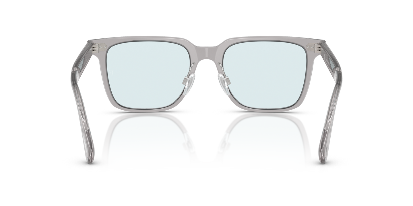 Oliver Peoples Mr. Federer II with Workman Grey frame and Blue lenses - Image Nosepads