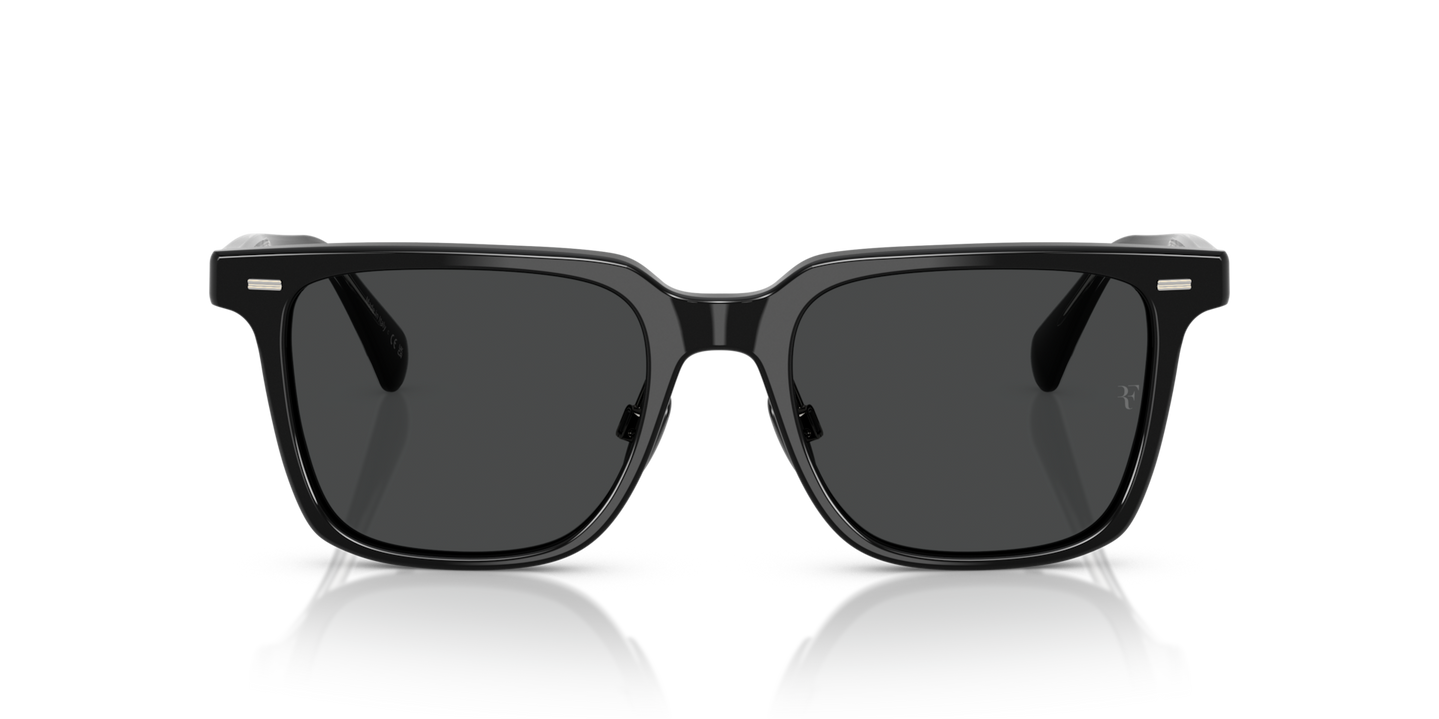 Oliver Peoples Mr. Federer II avec une monture Noir et des verres Gris - Image Verres performants