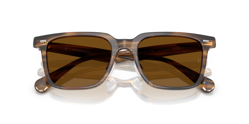 Sie Oliver Peoples Mr. Federer II mit Olivgrün Rauch Gestell und Braun Gläsern - bild 7