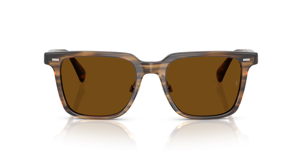 Oliver Peoples Mr. Federer II con montatura Verde oliva effetto fumé e lenti  Marrone - L'immagine 9
