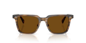 Sie Oliver Peoples Mr. Federer II mit Olivgrün Rauch Gestell und Braun Gläsern - Bild 9