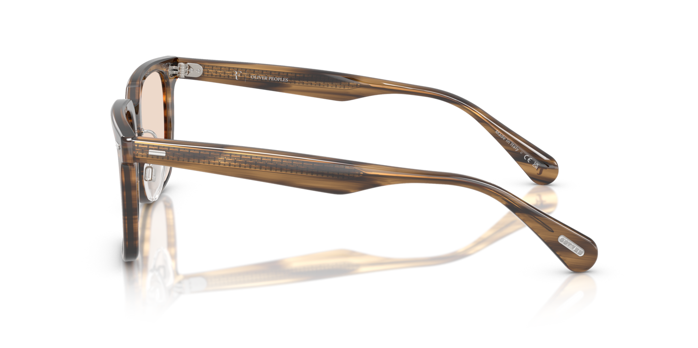 Oliver Peoples Mr. Federer II with Olive Smoke frame and Brown lenses - Image Custom Corewire Filigree