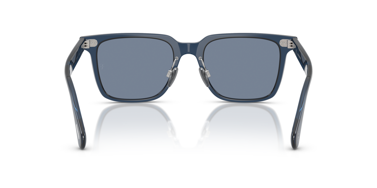 Oliver Peoples Mr. Federer II with Ash Blue frame and Blue lenses - Image Nosepads