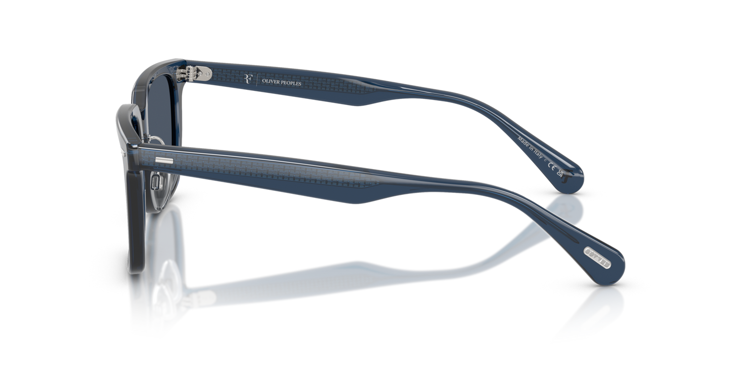 Oliver Peoples Mr. Federer II avec une monture Ash Blue et des verres Bleu - Image Filigrane personnalisé