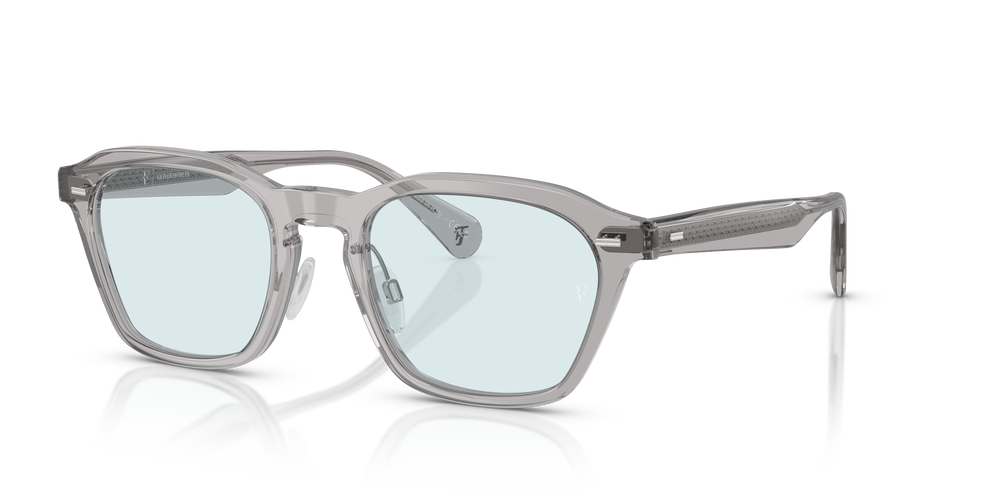 Sie Oliver Peoples R-11 mit Workman Grau Gestell und Blau Gläsern - Das Bild 2