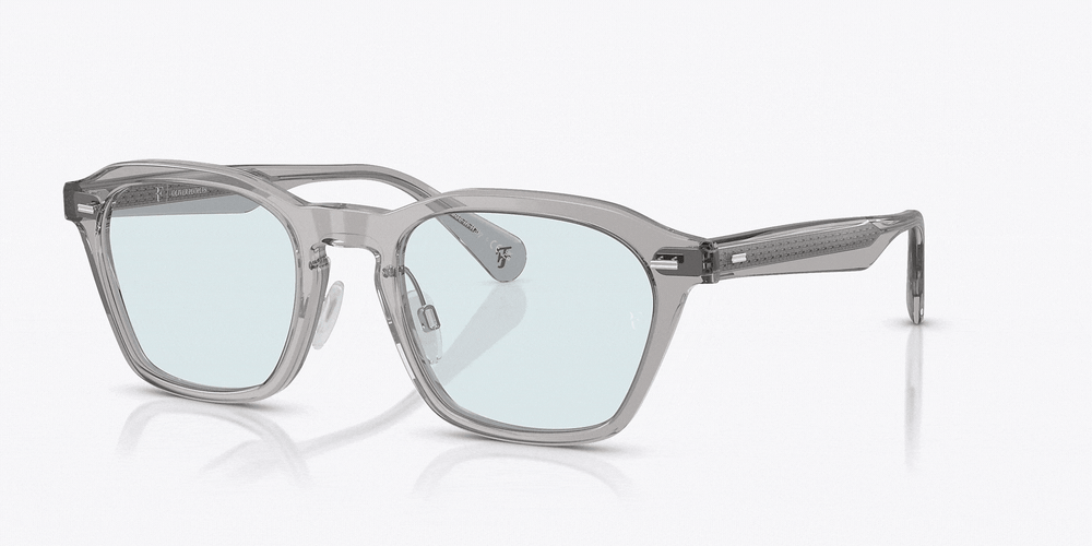 Sie Oliver Peoples R-11 mit Workman Grau Gestell und Blau Gläsern - Das Bild 6