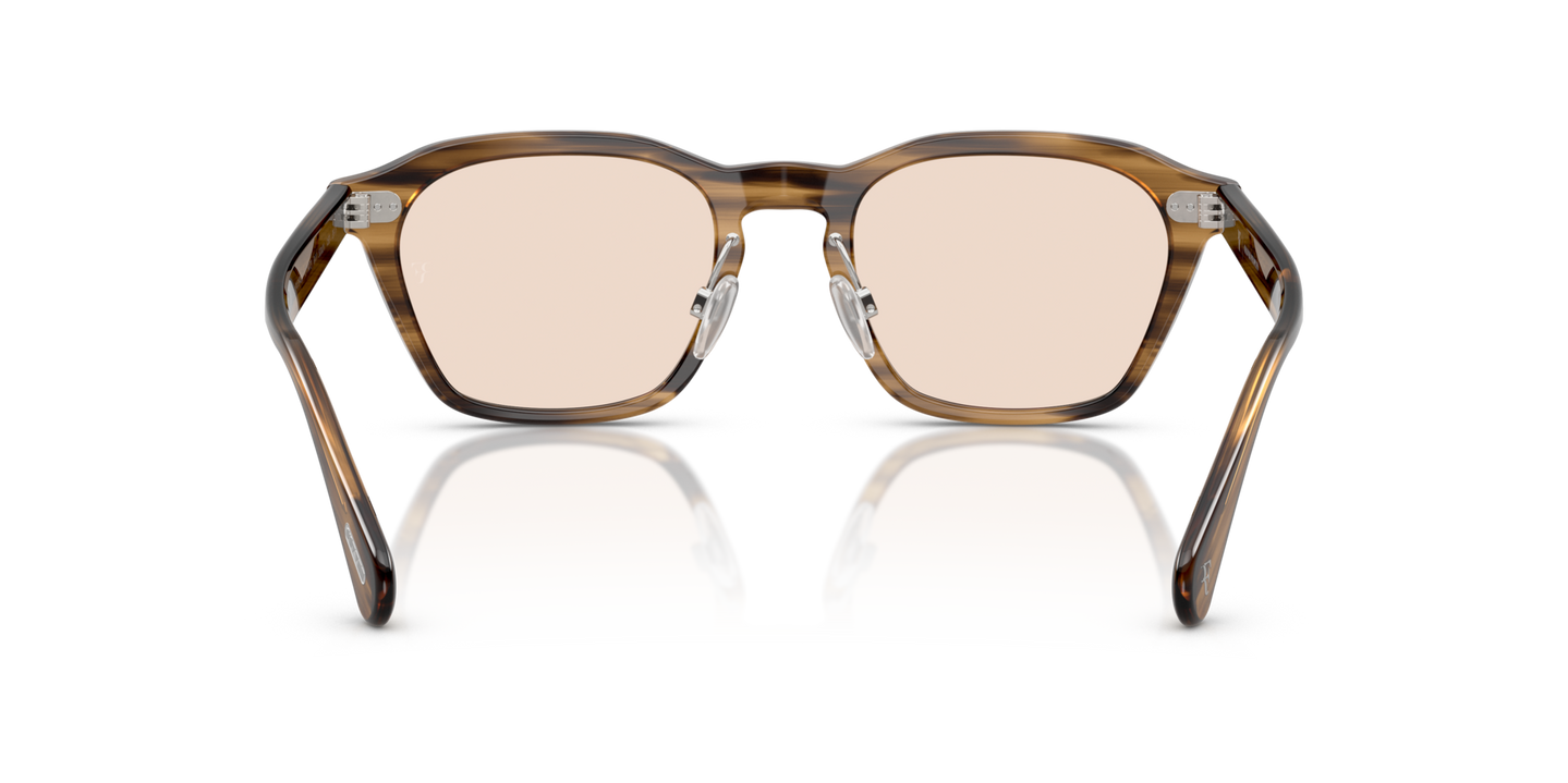 Oliver Peoples R-11 con montatura Verde oliva effetto fumé e lenti  Marrone - Immagine Naselli