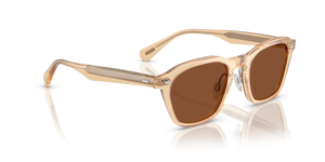 Sie Oliver Peoples R-11 mit Sand Gestell und Orange Gläsern - Das Bild 3