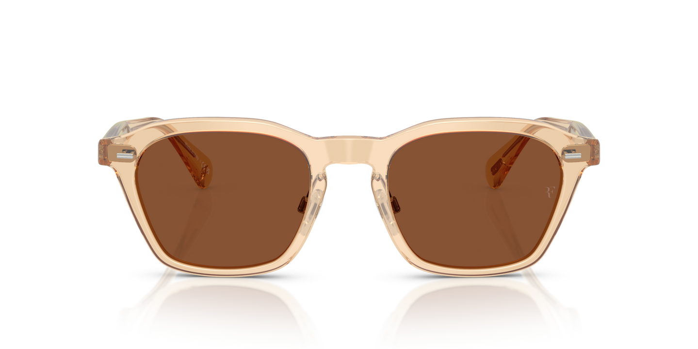 Oliver Peoples R-11 con montatura Sabbia e lenti  Arancione - Immagine Lenti ad alte prestazioni