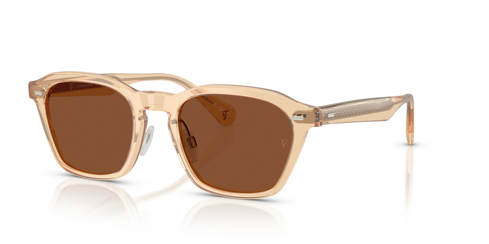Sie Oliver Peoples R-11 mit Sand Gestell und Orange Gläsern - Das Bild 3