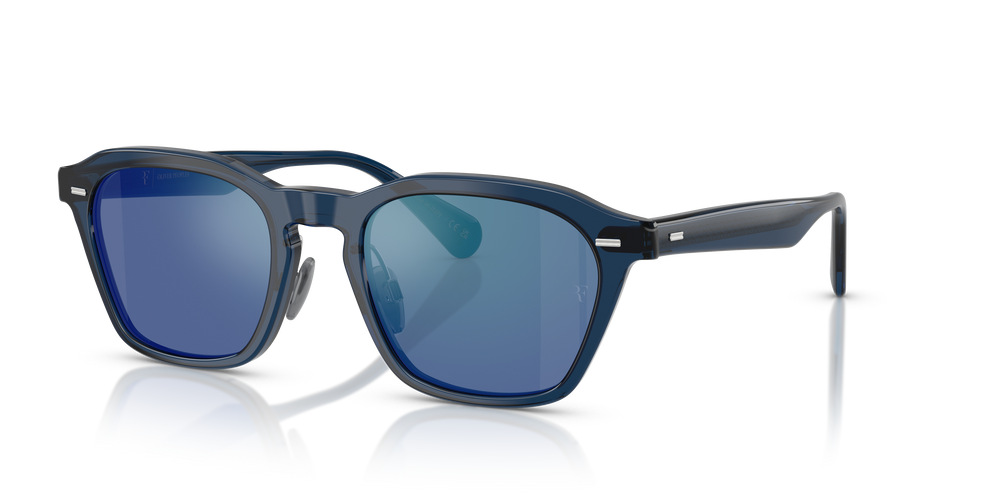 Sie Oliver Peoples R-11 mit Ash Blue Gestell und Blau Gläsern - Das Bild 2