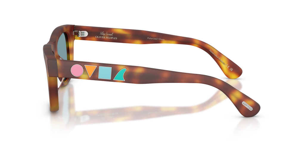 Oliver Peoples Alex Israel with Semi Matte LBR frame and Green lenses - Image 4